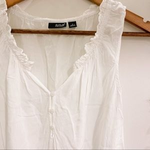 White airy tank top blouse!